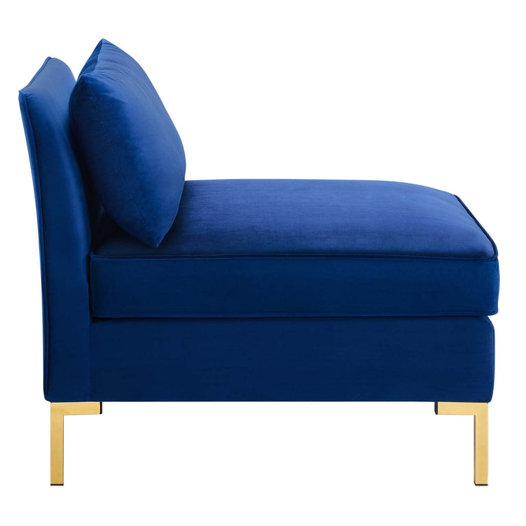 Ardent 5-Piece Performance Velvet Sectional Sofa in Navy, EEI-4275-NAV