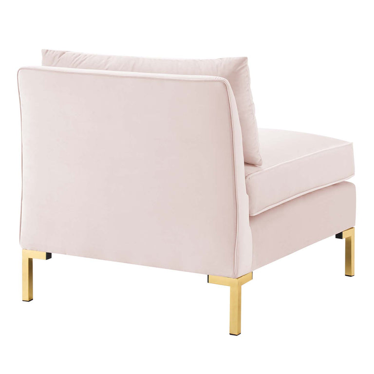 Ardent 5-Piece Performance Velvet Sectional Sofa in Pink, EEI-4276-PNK