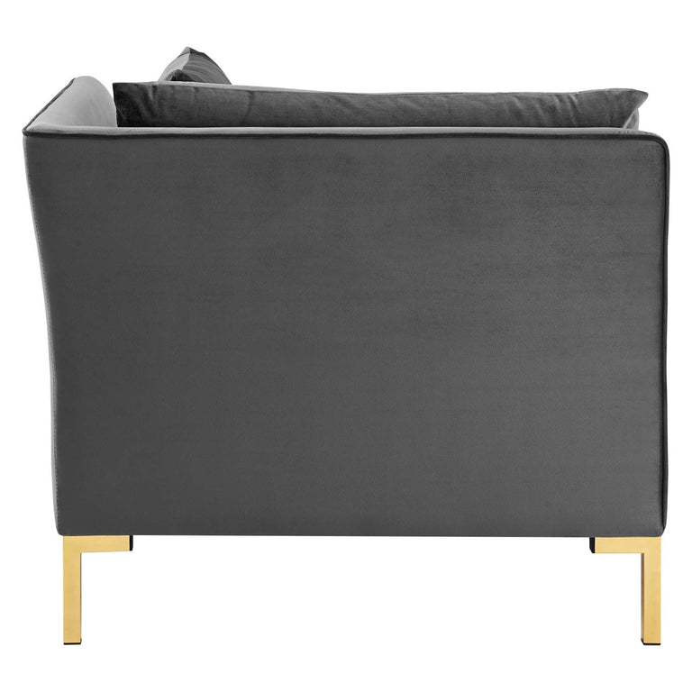 Ardent 7-Piece Performance Velvet Sectional Sofa in Gray, EEI-4278-GRY