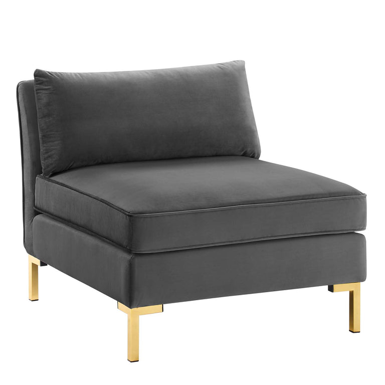 Ardent 7-Piece Performance Velvet Sectional Sofa in Gray, EEI-4278-GRY