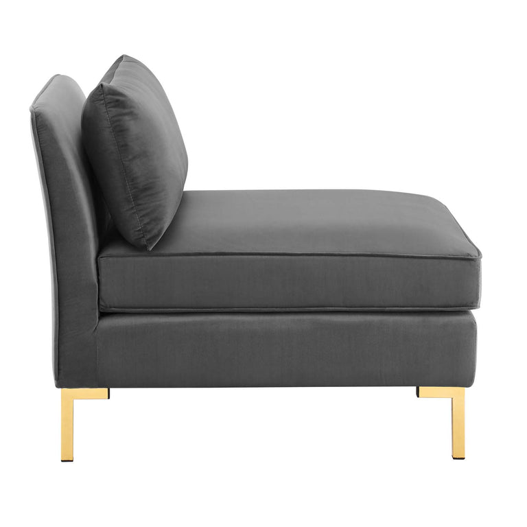Ardent 7-Piece Performance Velvet Sectional Sofa in Gray, EEI-4278-GRY