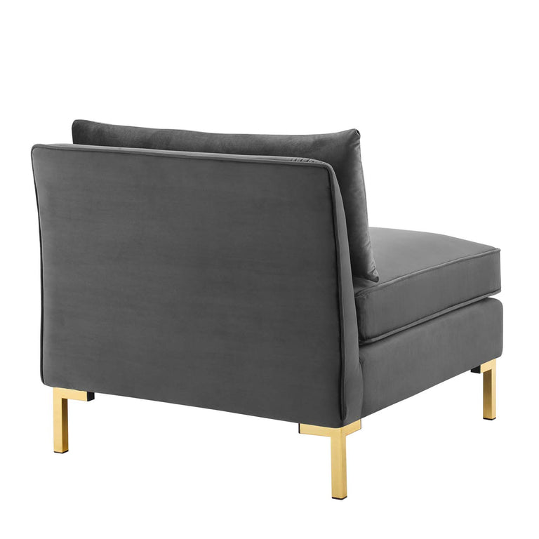 Ardent 7-Piece Performance Velvet Sectional Sofa in Gray, EEI-4278-GRY