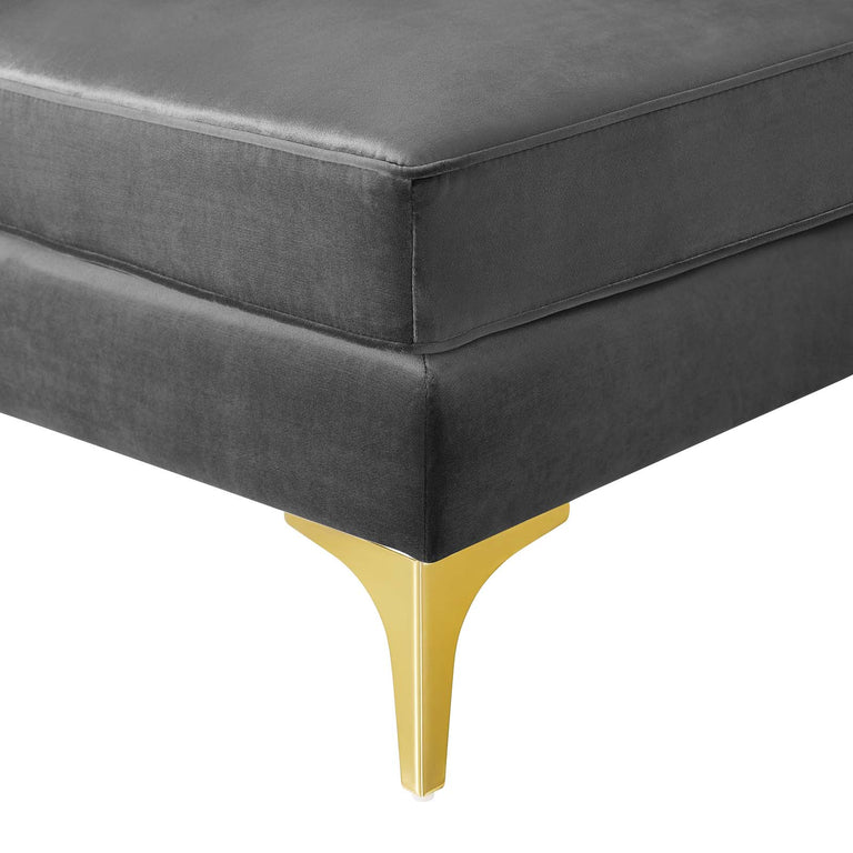 Triumph Channel Tufted Performance Velvet 4-Seater Sofa in Gray, EEI-4348-GRY