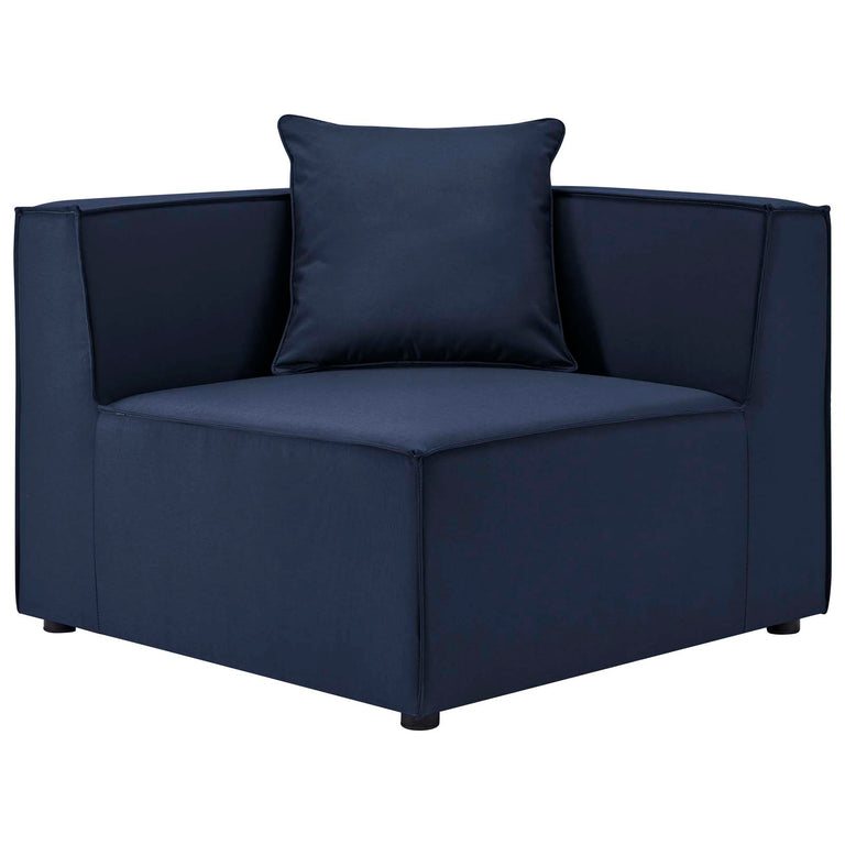 Saybrook Outdoor Patio Upholstered 3-Piece Sectional Sofa in Navy, EEI-4379-NAV