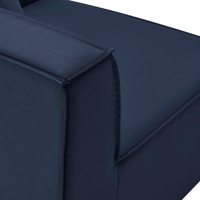 Saybrook Outdoor Patio Upholstered 3-Piece Sectional Sofa in Navy, EEI-4379-NAV