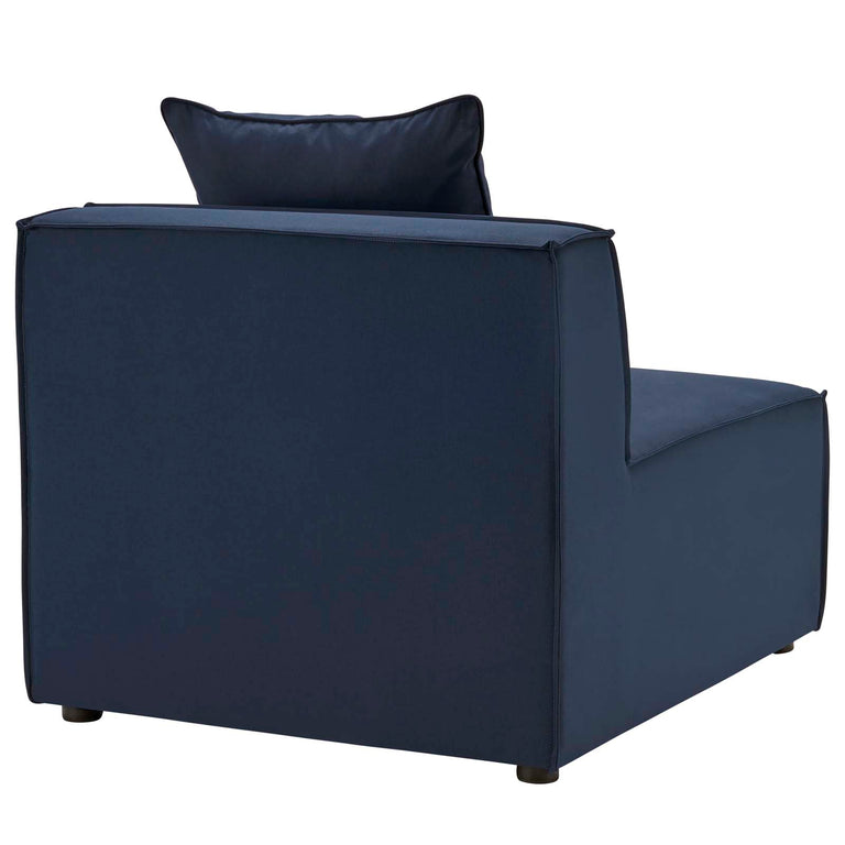 Saybrook Outdoor Patio Upholstered 3-Piece Sectional Sofa in Navy, EEI-4379-NAV
