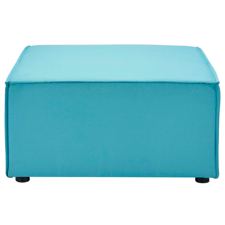 Saybrook Outdoor Patio Upholstered 4-Piece Sectional Sofa in Turquoise, EEI-4380-TUR