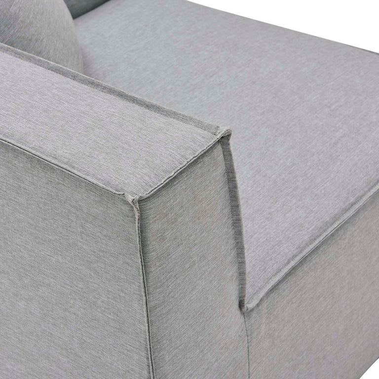 Saybrook Outdoor Patio Upholstered 5-Piece Sectional Sofa in Gray, EEI-4384-GRY