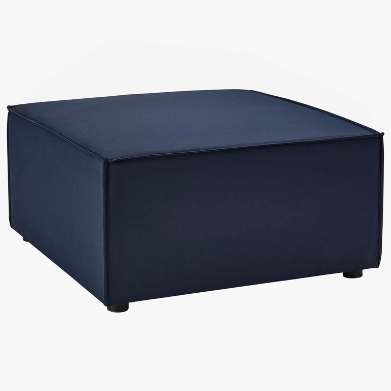 Saybrook Outdoor Patio Upholstered 6-Piece Sectional Sofa in Navy, EEI-4386-NAV