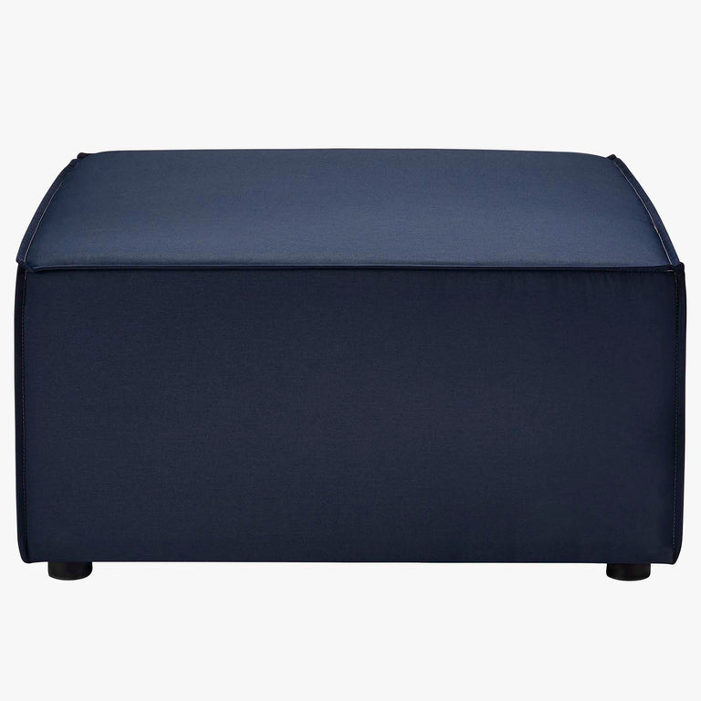 Saybrook Outdoor Patio Upholstered 6-Piece Sectional Sofa in Navy, EEI-4386-NAV