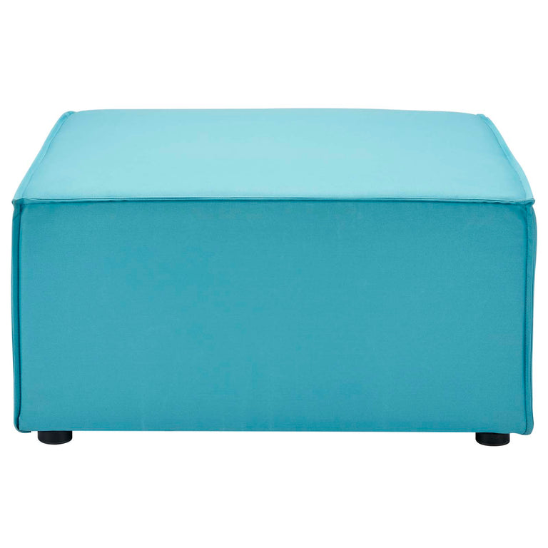 Saybrook Outdoor Patio Upholstered 10-Piece Sectional Sofa in Turquoise, EEI-4389-TUR