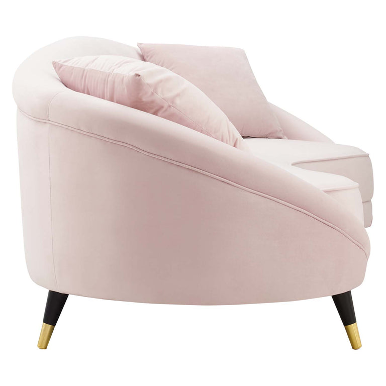 Echo Performance Velvet Sofa in Pink, EEI-4404-PNK