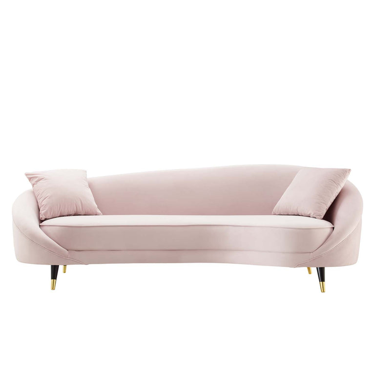 Echo Performance Velvet Sofa in Pink, EEI-4404-PNK