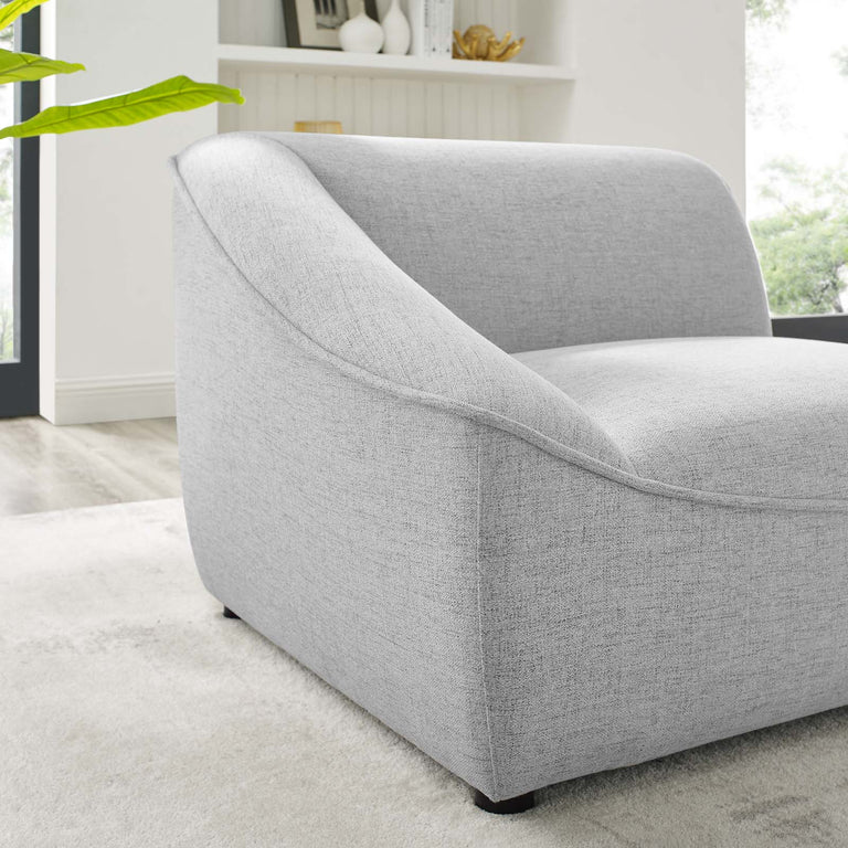 Comprise Left-Arm Sectional Sofa Chair in Light Gray, EEI-4415-LGR