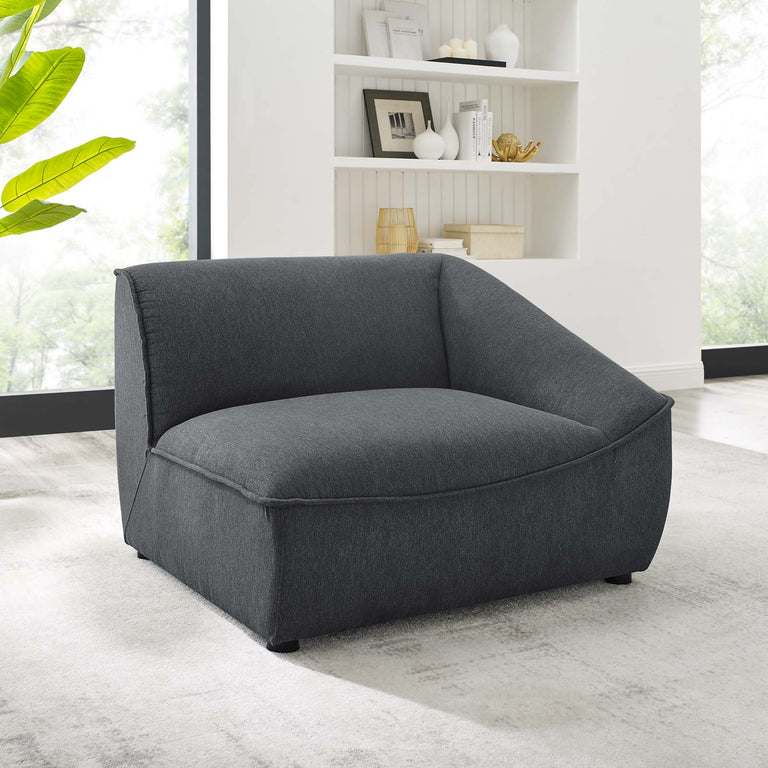 Comprise Right-Arm Sectional Sofa Chair in Charcoal, EEI-4416-CHA