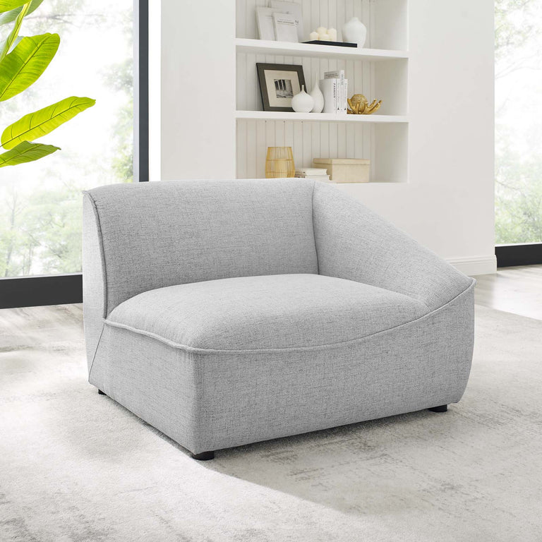 Comprise Right-Arm Sectional Sofa Chair in Light Gray, EEI-4416-LGR
