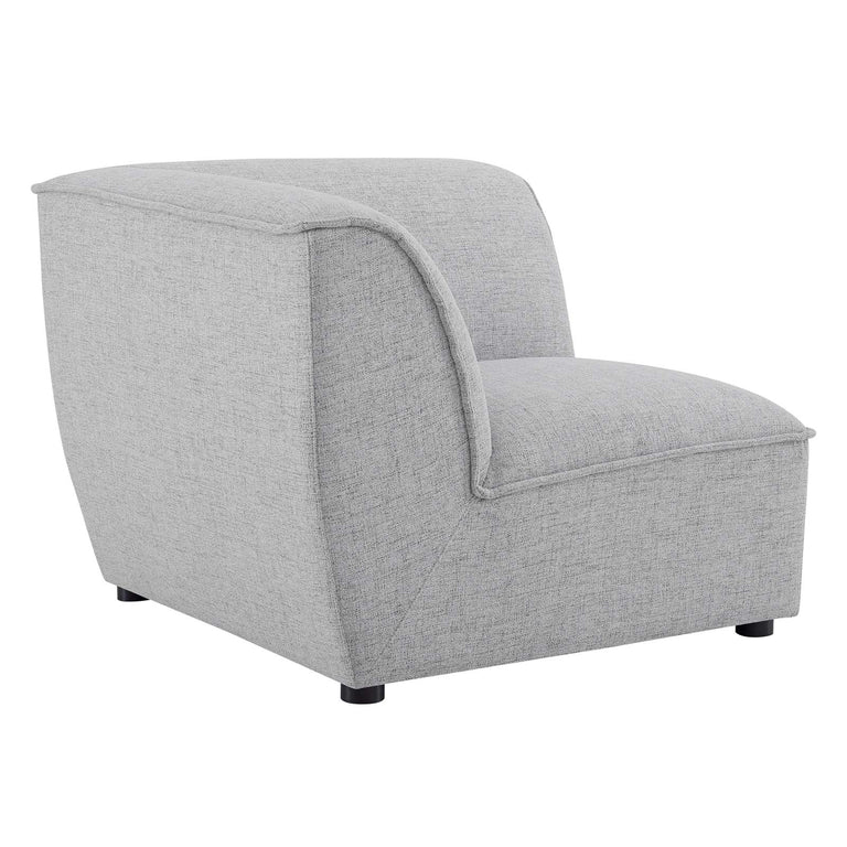 Comprise Corner Sectional Sofa Chair in Light Gray, EEI-4417-LGR