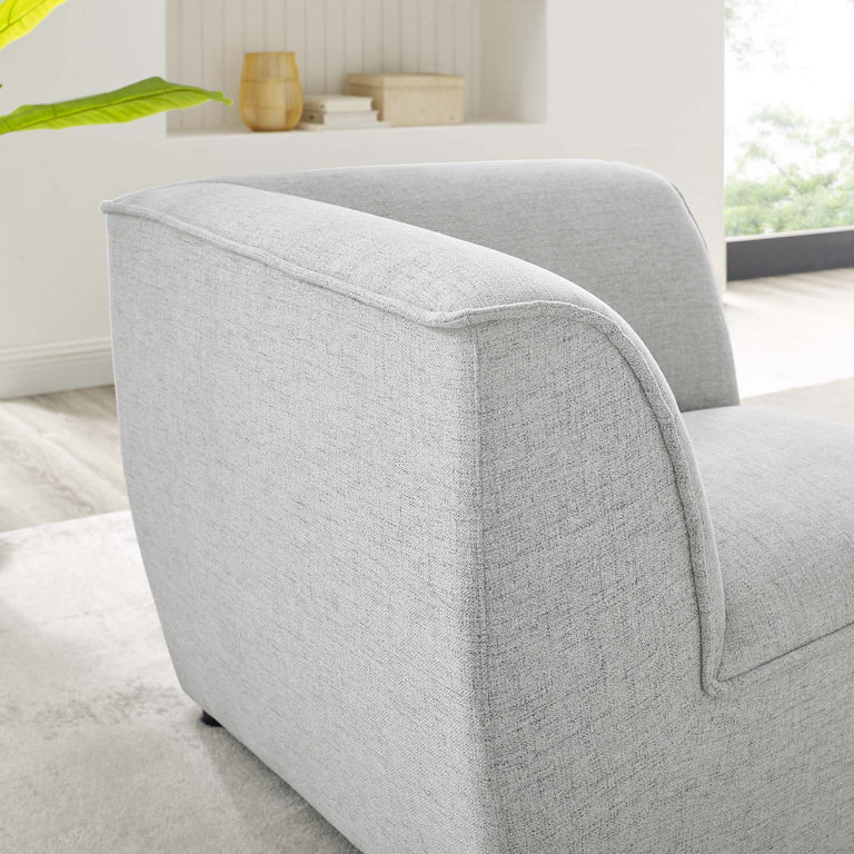 Comprise Corner Sectional Sofa Chair in Light Gray, EEI-4417-LGR
