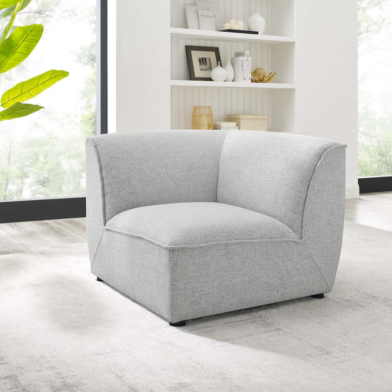 Comprise Corner Sectional Sofa Chair in Light Gray, EEI-4417-LGR