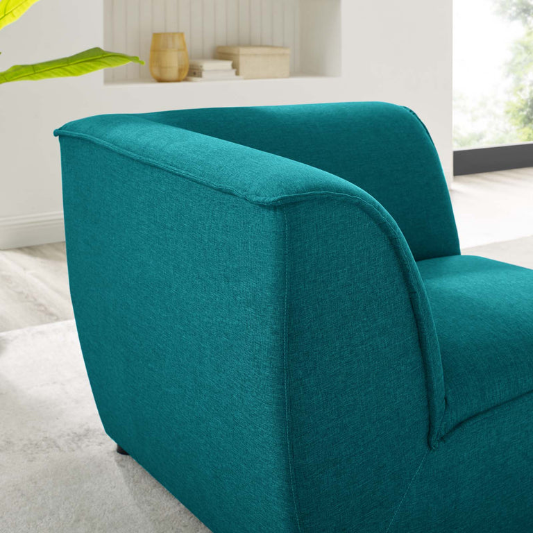 Comprise Corner Sectional Sofa Chair in Teal, EEI-4417-TEA