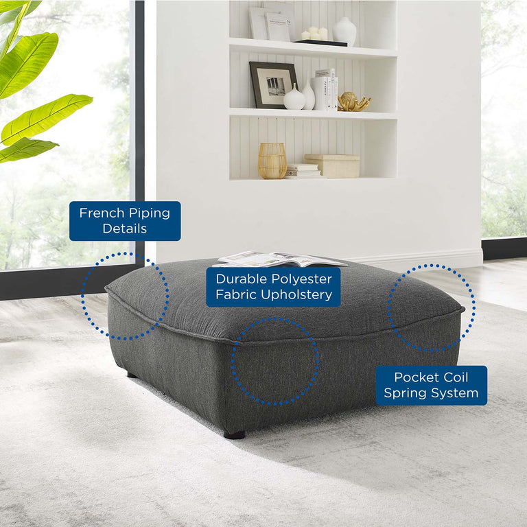 Comprise Sectional Sofa Ottoman in Charcoal, EEI-4419-CHA