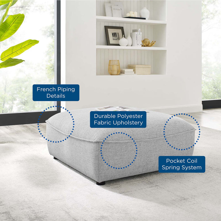 Comprise Sectional Sofa Ottoman in Light Gray, EEI-4419-LGR
