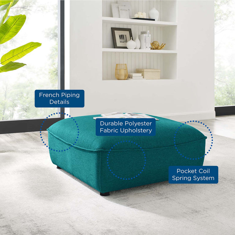 Comprise Sectional Sofa Ottoman in Teal, EEI-4419-TEA