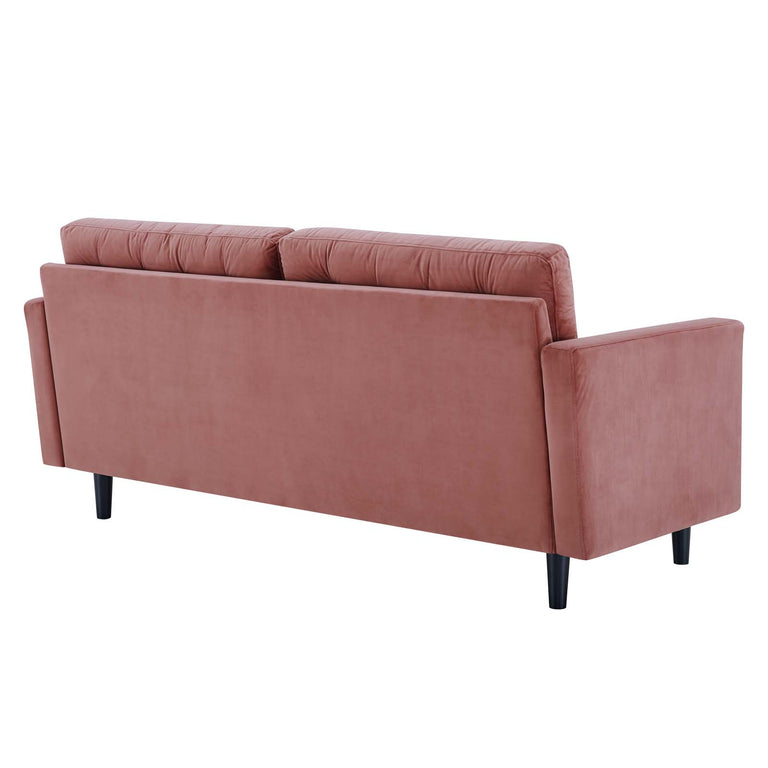 Exalt Tufted Performance Velvet Sofa in Dusty Rose, EEI-4444-DUS