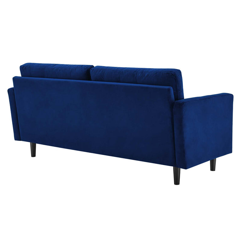 Exalt Tufted Performance Velvet Sofa in Navy, EEI-4444-NAV