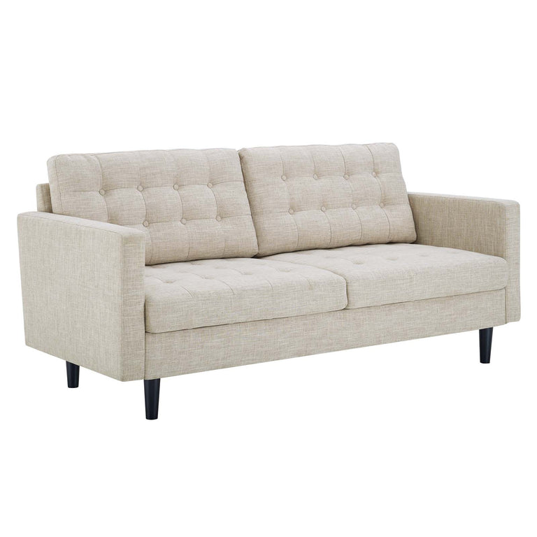 Exalt Tufted Fabric Sofa in Beige, EEI-4445-BEI
