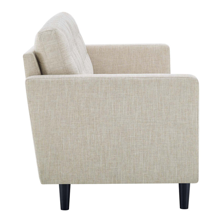 Exalt Tufted Fabric Sofa in Beige, EEI-4445-BEI