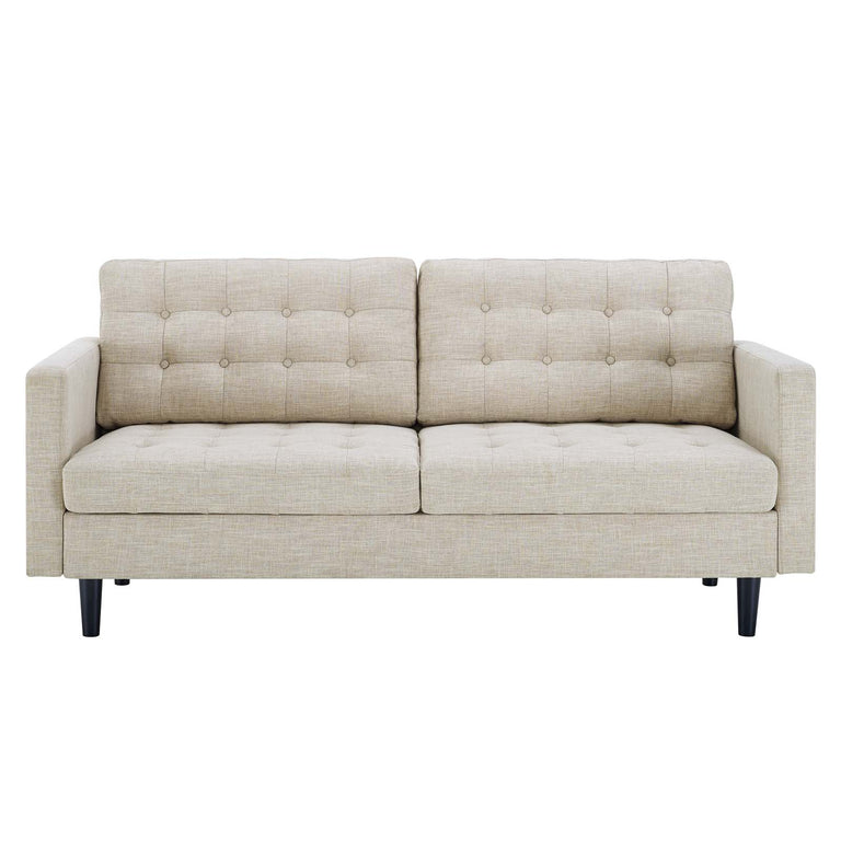 Exalt Tufted Fabric Sofa in Beige, EEI-4445-BEI
