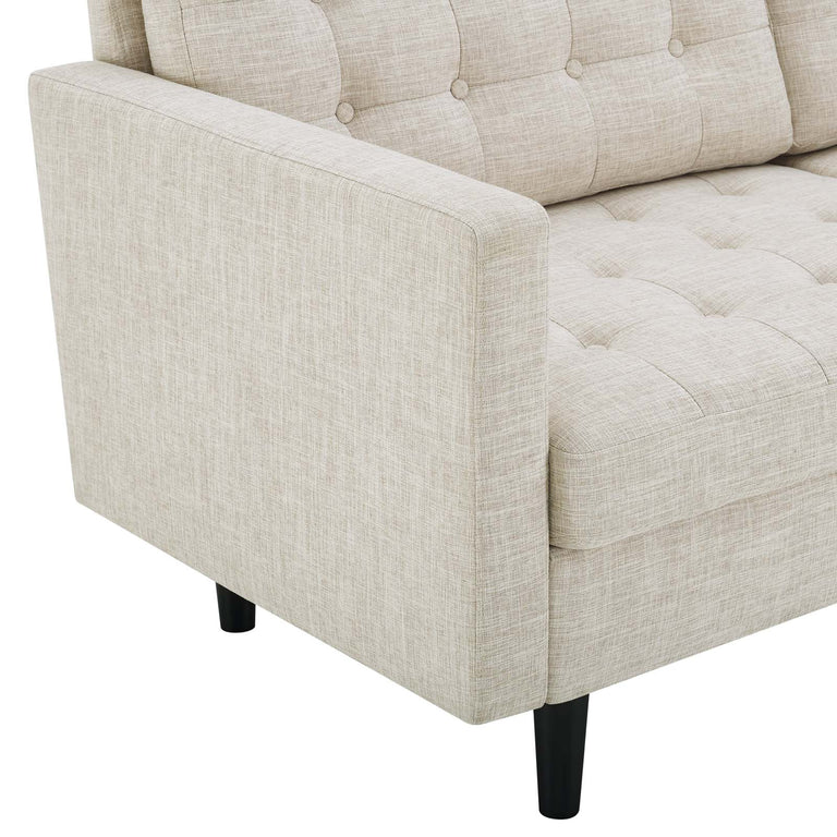 Exalt Tufted Fabric Sofa in Beige, EEI-4445-BEI