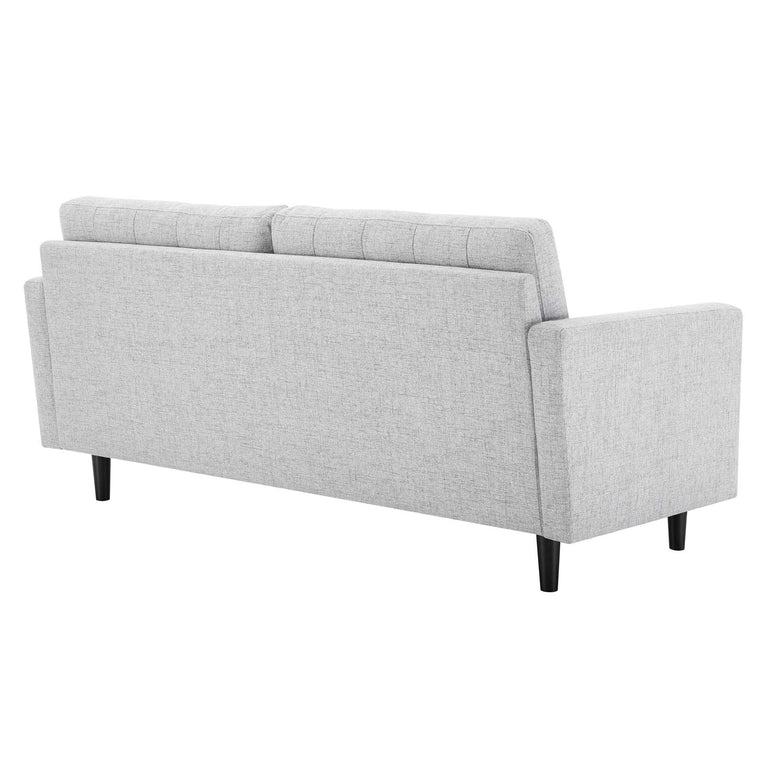 Exalt Tufted Fabric Sofa in Light Gray, EEI-4445-LGR