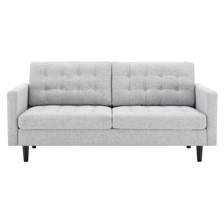 Exalt Tufted Fabric Sofa in Light Gray, EEI-4445-LGR