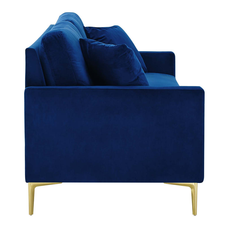 Juliana Performance Velvet Sofa in Navy, EEI-4447-NAV