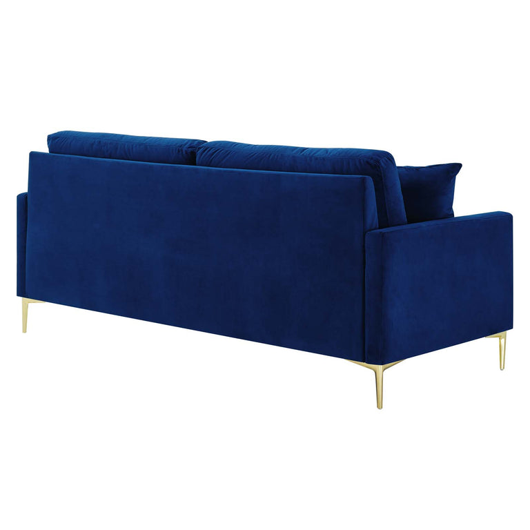 Juliana Performance Velvet Sofa in Navy, EEI-4447-NAV
