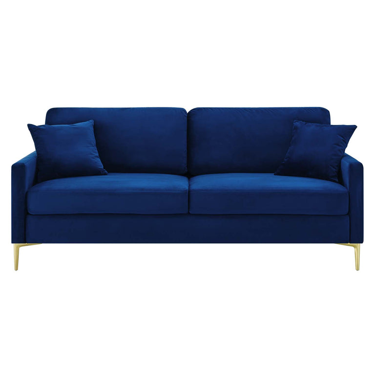 Juliana Performance Velvet Sofa in Navy, EEI-4447-NAV