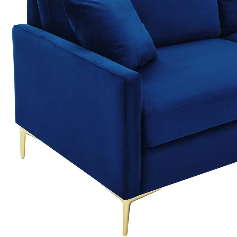 Juliana Performance Velvet Sofa in Navy, EEI-4447-NAV