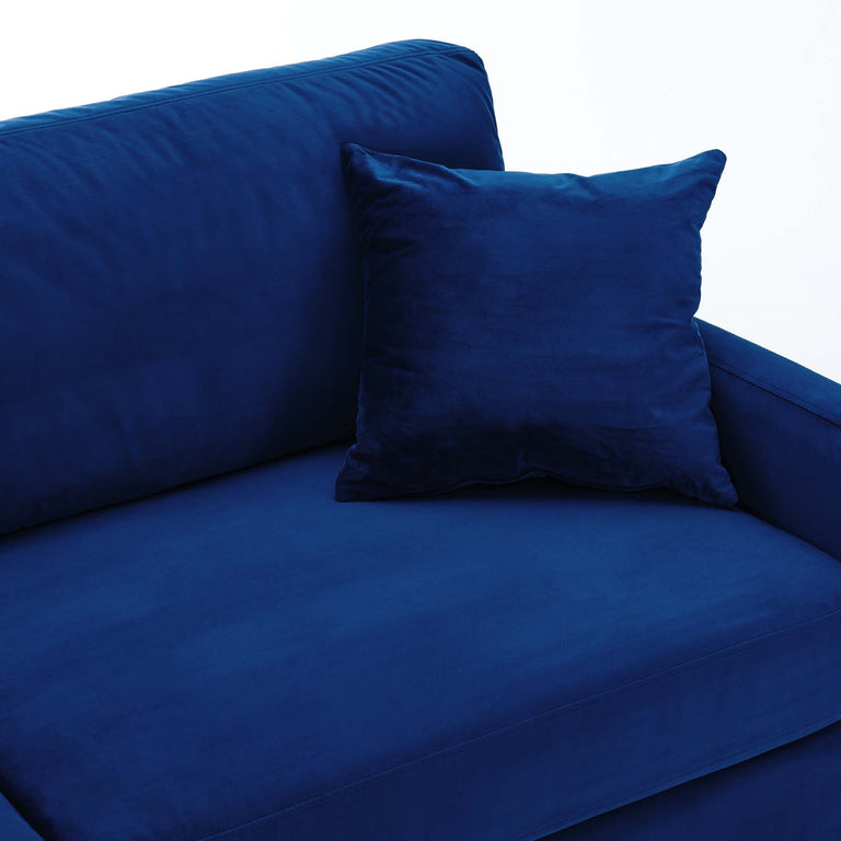 Juliana Performance Velvet Sofa in Navy, EEI-4447-NAV