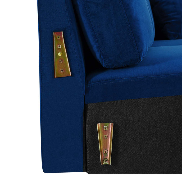 Juliana Performance Velvet Sofa in Navy, EEI-4447-NAV