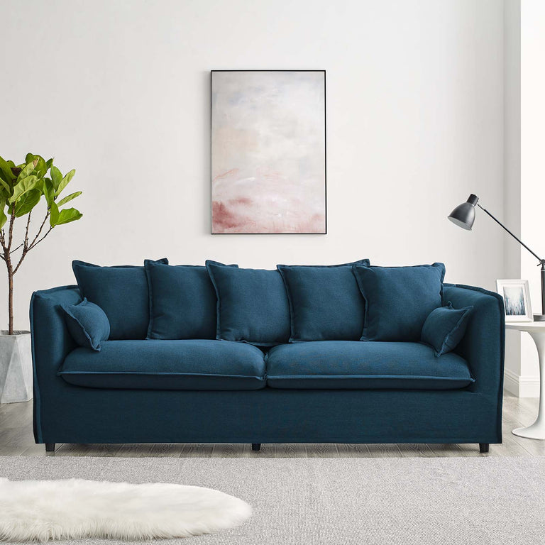 Avalon Slipcover Fabric Sofa in Azure, EEI-4449-AZU