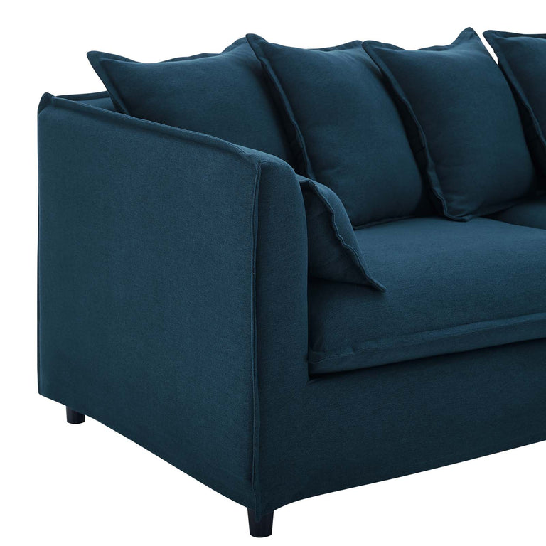Avalon Slipcover Fabric Sofa in Azure, EEI-4449-AZU