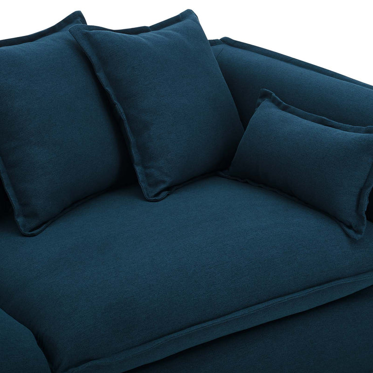 Avalon Slipcover Fabric Sofa in Azure, EEI-4449-AZU