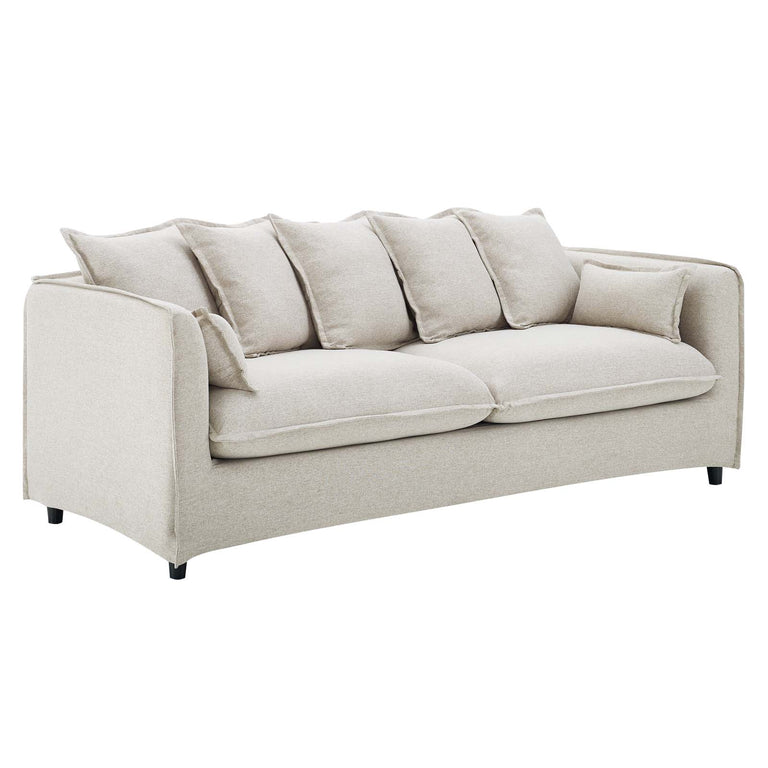 Avalon Slipcover Fabric Sofa in Beige, EEI-4449-BEI