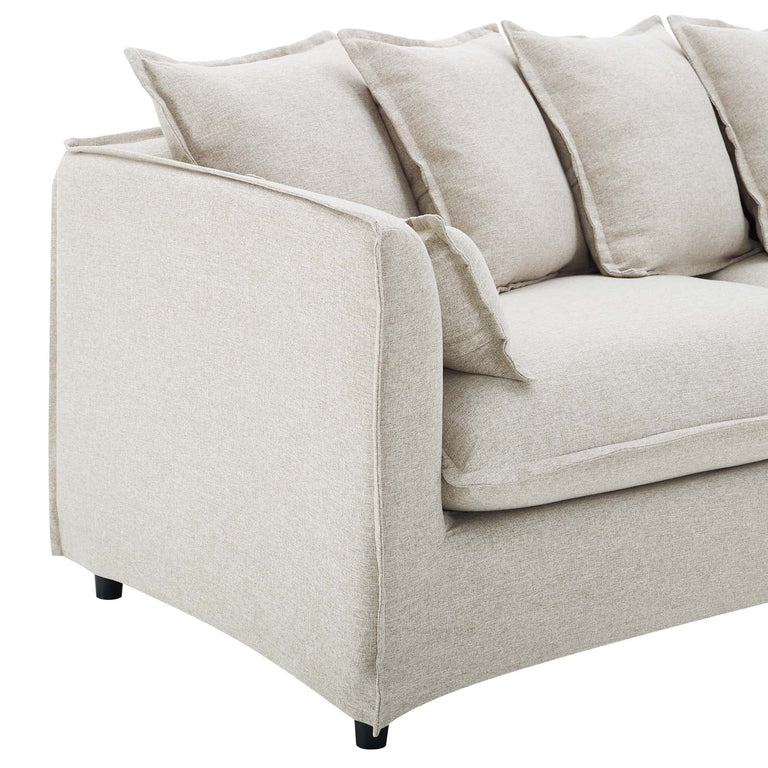 Avalon Slipcover Fabric Sofa in Beige, EEI-4449-BEI