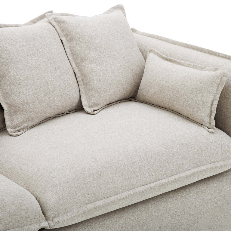 Avalon Slipcover Fabric Sofa in Beige, EEI-4449-BEI