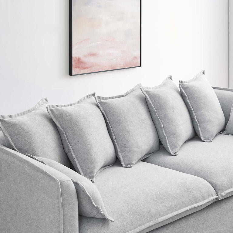 Avalon Slipcover Fabric Sofa in Light Gray, EEI-4449-LGR