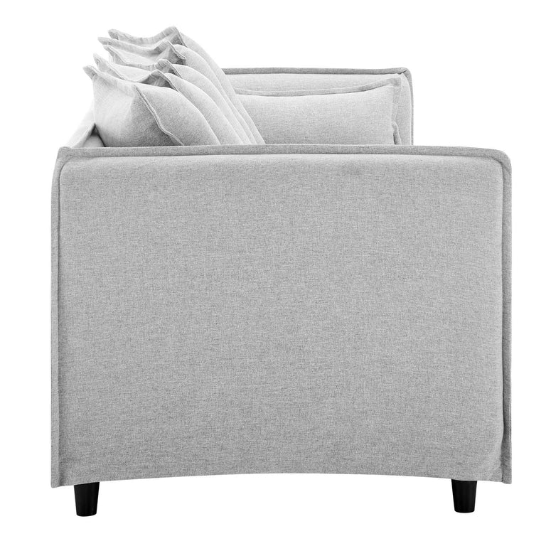 Avalon Slipcover Fabric Sofa in Light Gray, EEI-4449-LGR