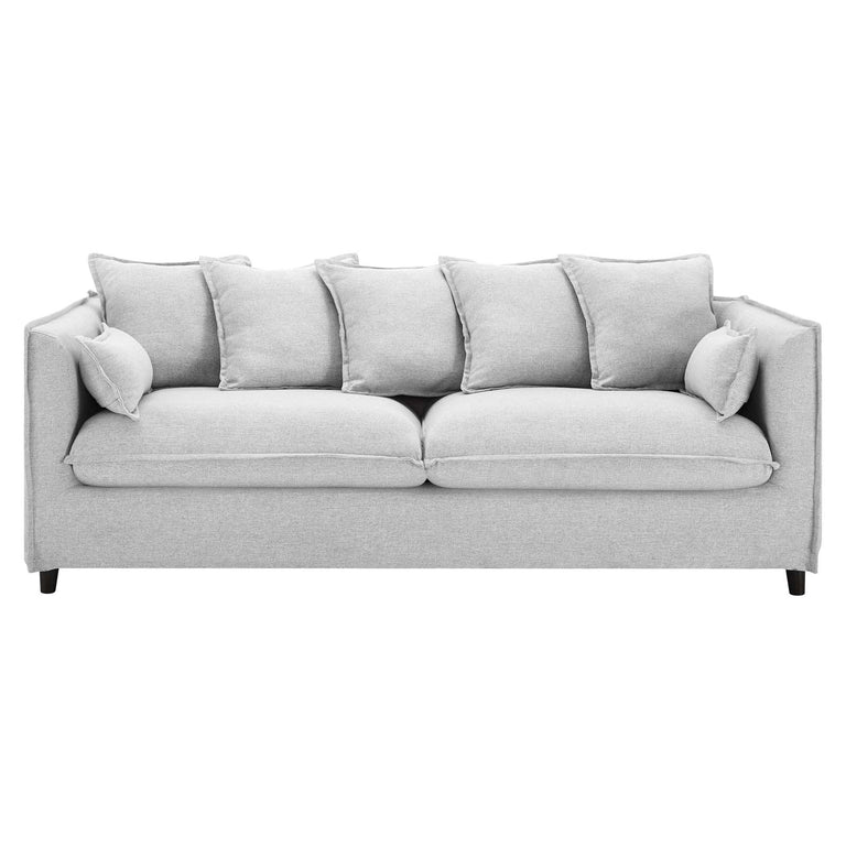 Avalon Slipcover Fabric Sofa in Light Gray, EEI-4449-LGR